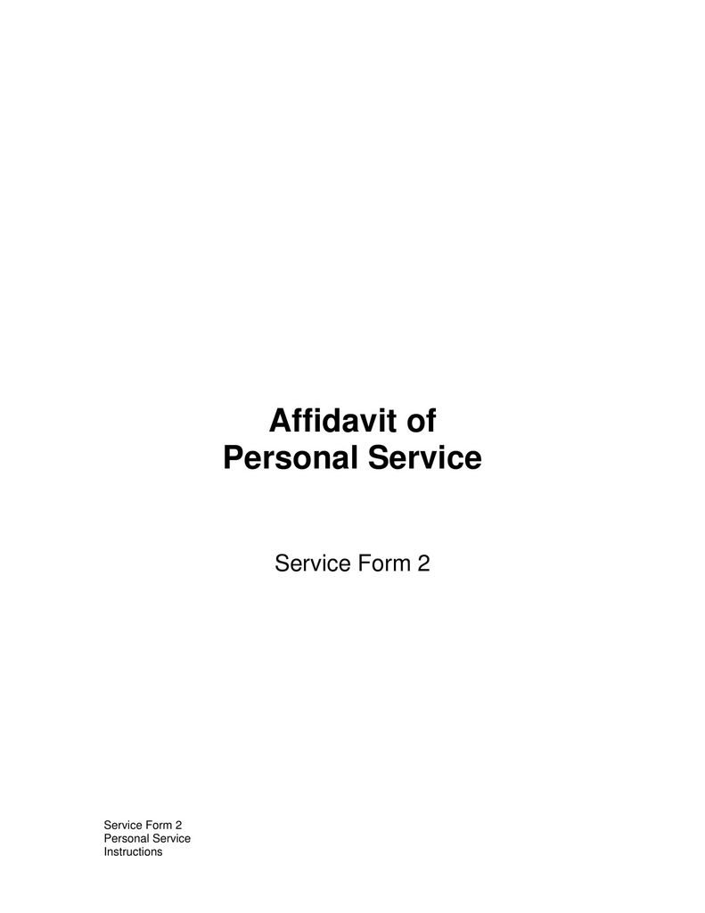 What is a Sworn statement of Service?